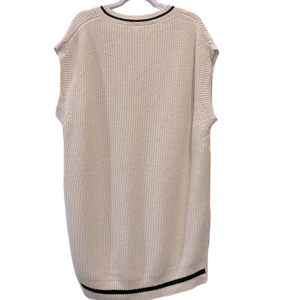 NWT Sans Gene OVERSIZED KNIT VEST Medium Embroidered Wool Cashmere Blend‌ Dress - Picture 10 of 16